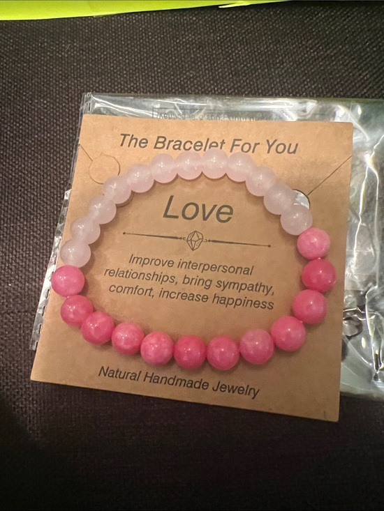 The Bracelet for You LOVE rose quartz Jewelry - #2520**Love Pink Beaded Stretch Bracelet - Natural Handmade Jewelry